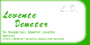 levente demeter business card